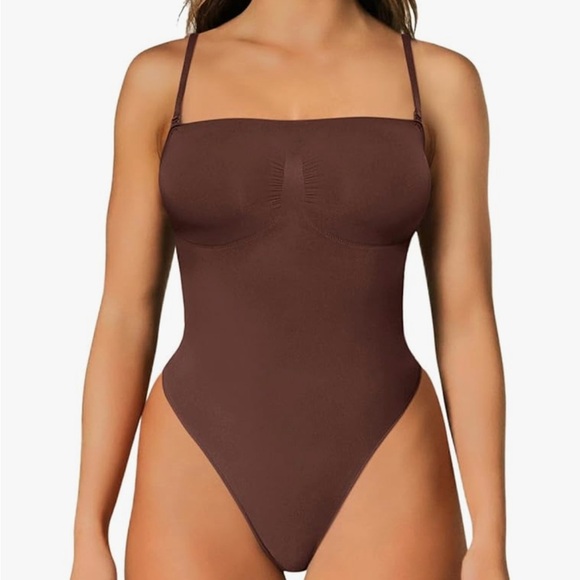 NW ReoRia Chocolate One-Piece Shapewear bodysuit XL - Picture 3 of 5